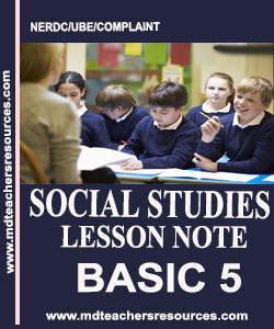 social studies lesson note for primary 3