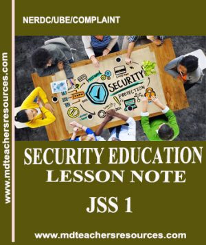 Security Education Lesson note